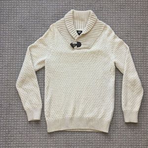 H&M Women’s Chunky Sweater, Cream/White, Button, S